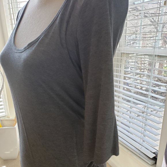 Gray Side Ruched Dress - Picture 3 of 6